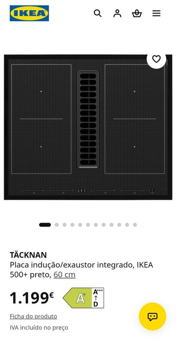 Placa de indução com exaustor integrado IKEA