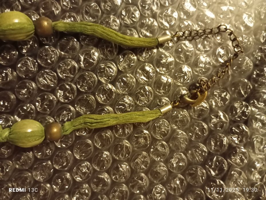 Colar e pulseira verdes