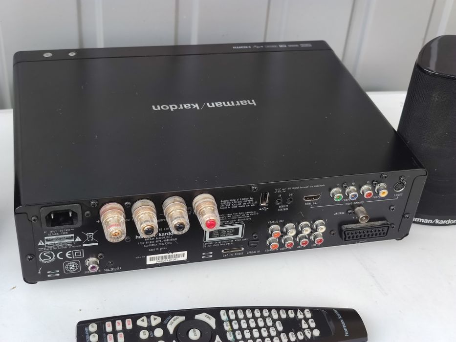 Harman Kardon HS 250 amplituner dvd hdmi pilot+ głośniki Harman Kardon sat-ts2bq kino