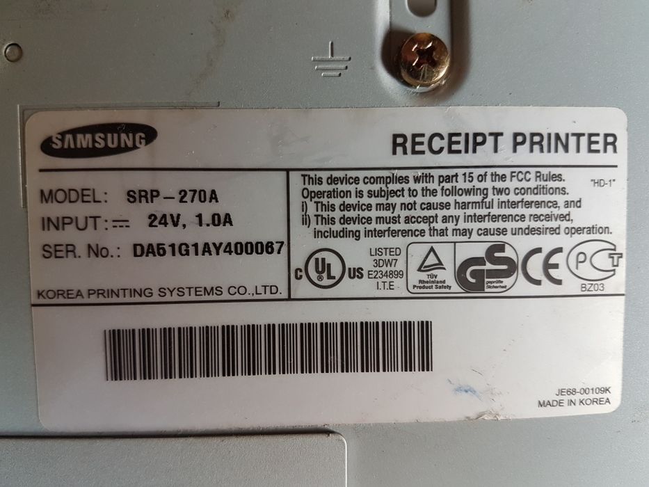 Impressora de talões com 100 rolos