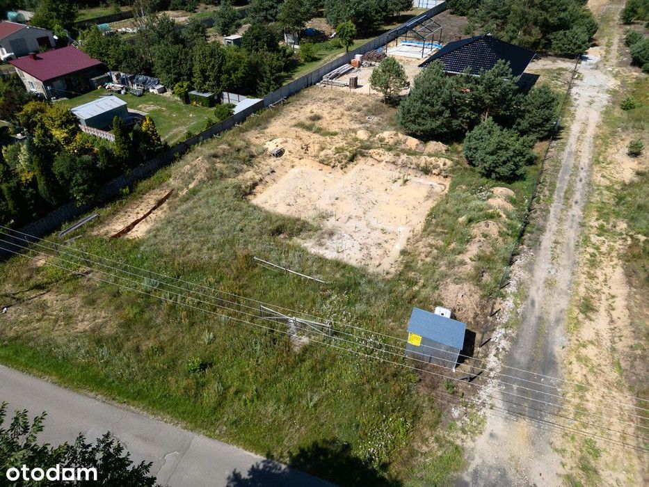 Działka z projektem + fundament 1500m2 Wymysłów