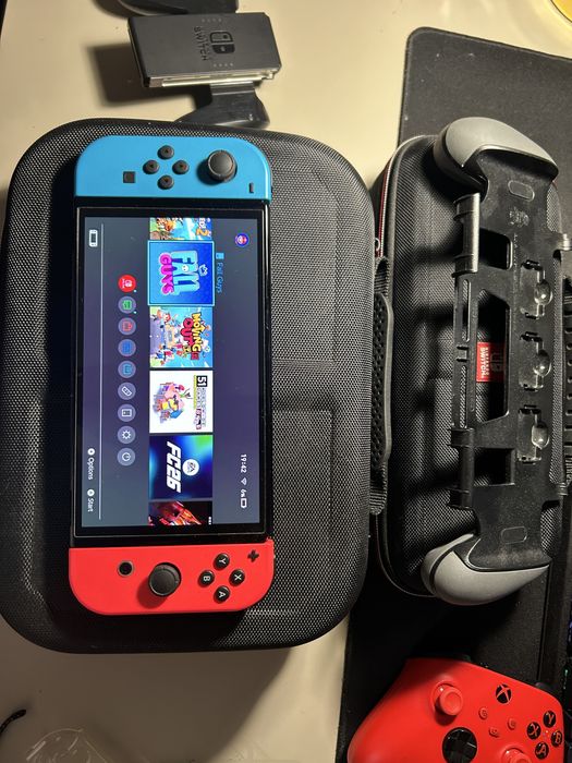 Nintendo Switch OLED super stan Duży zestaw Zelda Amimals crossing