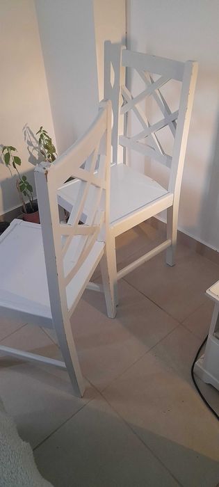 2 bancos Vintage de madeira maciça