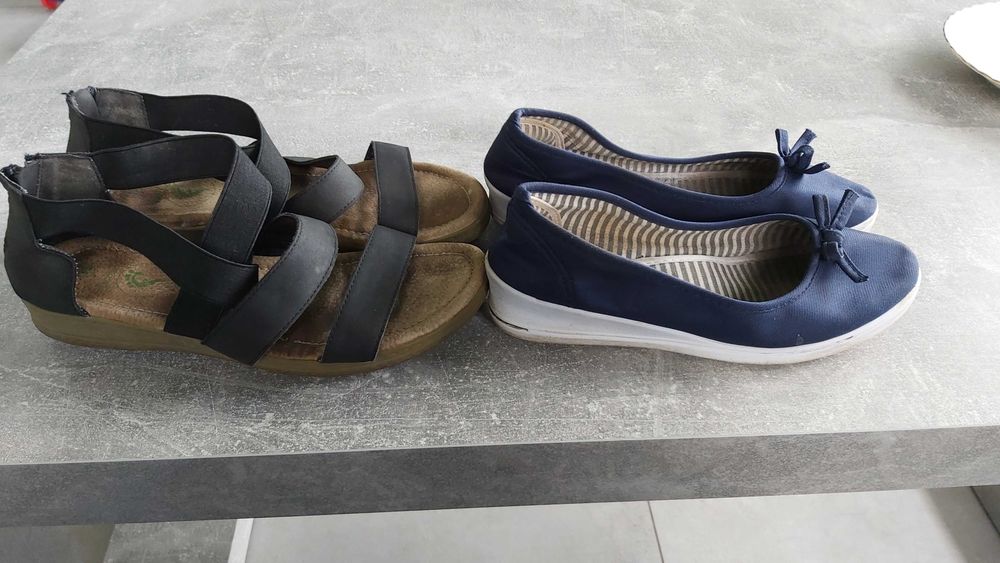 _ Buty sandały sandałki półbuty 2 pary roz.39