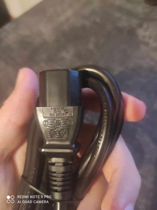 Кабель живлення для ПК, монітора 10A 250V