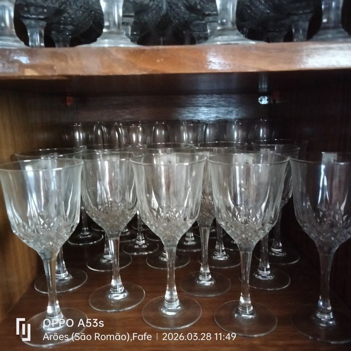 Jogo de copos de cristal