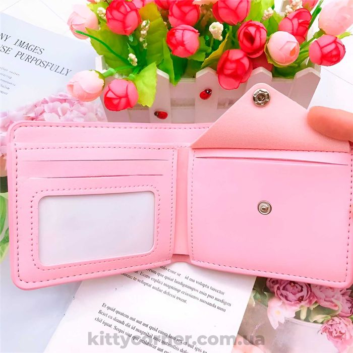 Дитячий гаманець Cinnamoroll сінаморол hello kitty на кнопці блакитний