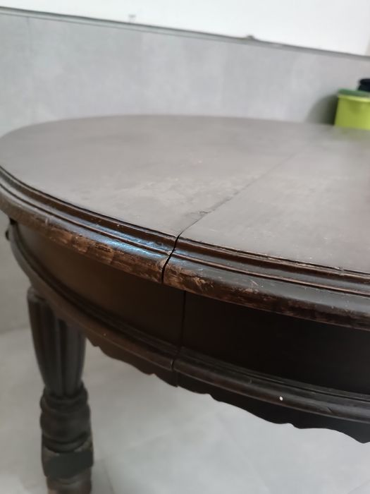 (Promo NATAL) Mesa redonda antiga que abre