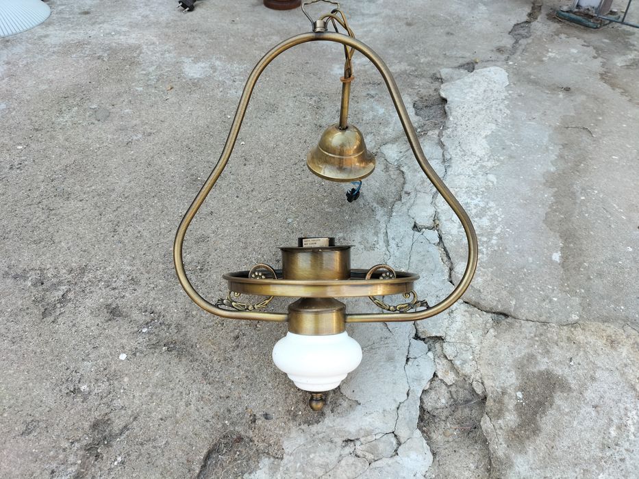 Conjunto de 7 candeeiros em cobre