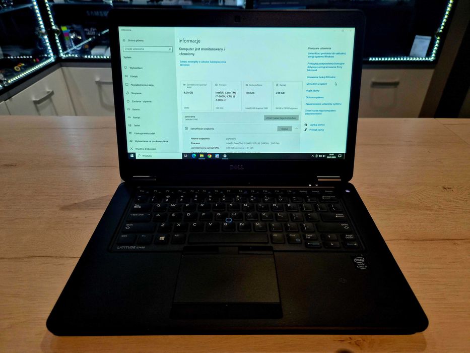 Dell Latitude 7450, intel i7, 8gb ram, Full HD, SSD, Win 10 PRO