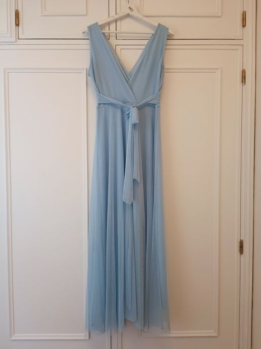 Vestido cerimónia azul claro