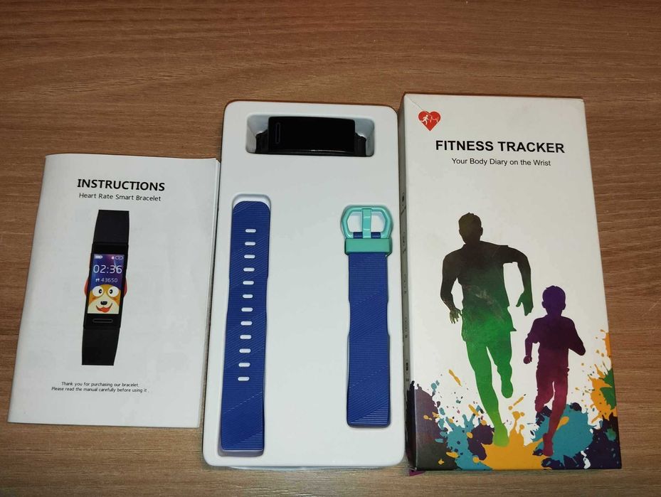 Zegarek - Smartwatch - Fitness Tracker - Niebiesko-Czarny