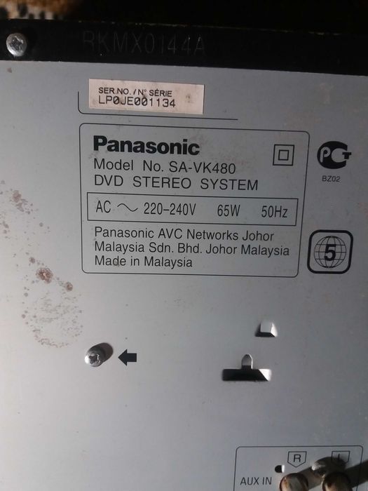 музыкальный центр panasonic sc-vk 480(рабочий\без колонок)