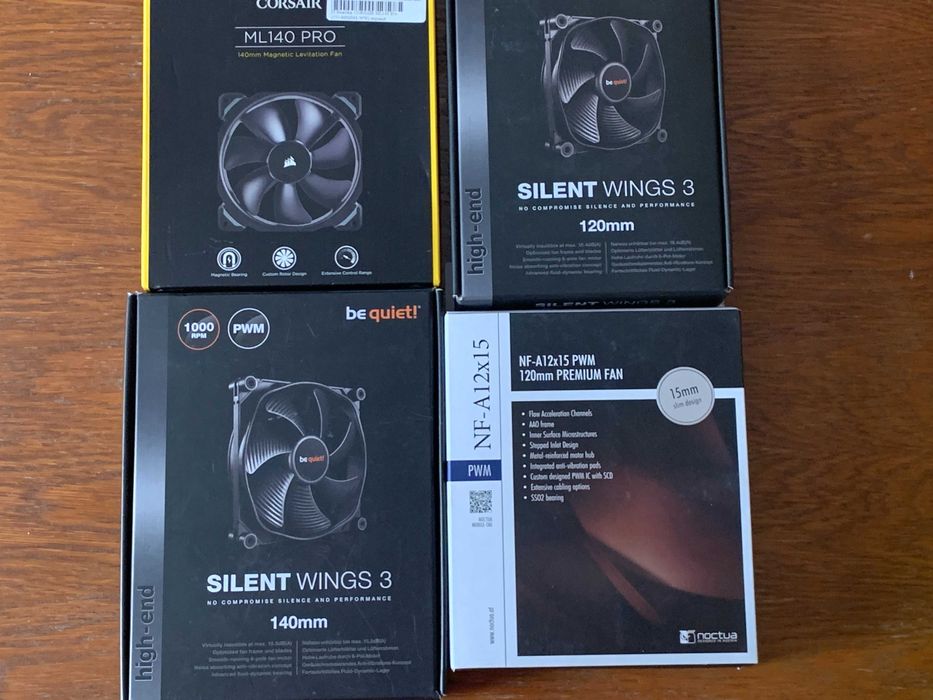 Вентилятори 120/140мм Noctua / be quiet / Corsair / Fractal design