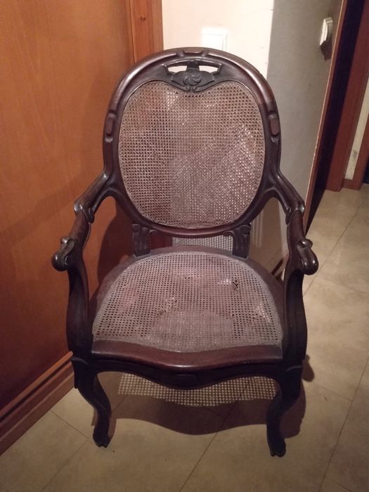 Conjunto de Sala Muito Antigo em Pau-Santo