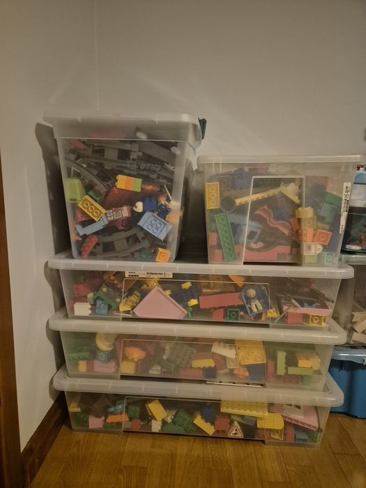 Mega Paka LEGO Duplo (5 dużych pudełek) - Pociąg, Tory, Pojazdy, Domek