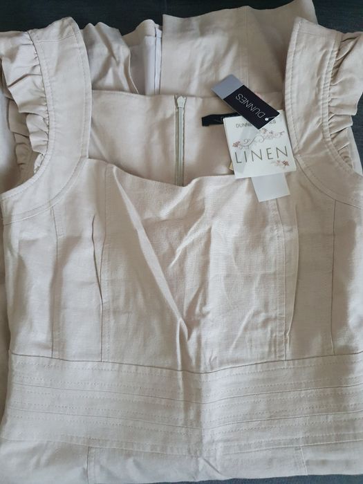 Sukienka lniana marki Dunnes Stores (36/S)