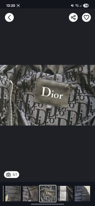 Чоловічя зимова куртка DIOR, розмір 52-XL