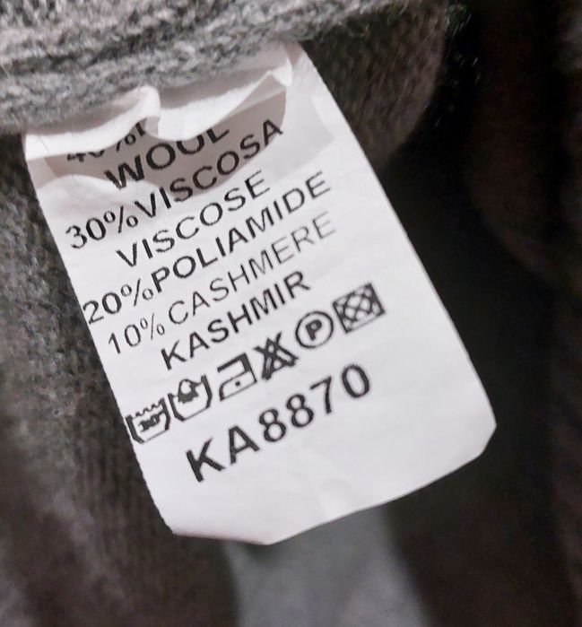 Cashmere golf wełna I kaszmir beżowy szary italy