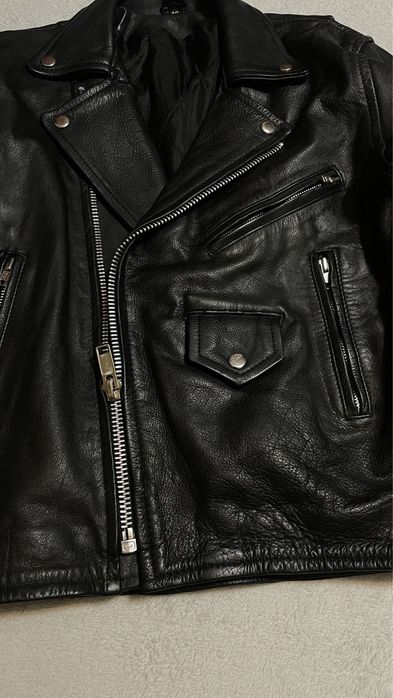 Косуха вінтаж натуральна шкіра з бахрамою