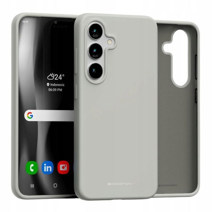 Etui do Galaxy S25+ Plus Mercury Silicone beżowy