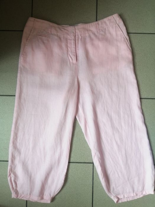 Spodnie rybaczki 100% len r. 38/40 Hirsch