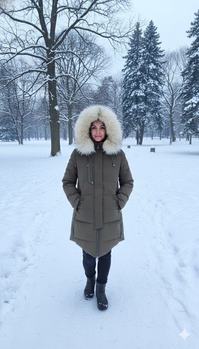 Женская зимняя  куртка пуховик парка