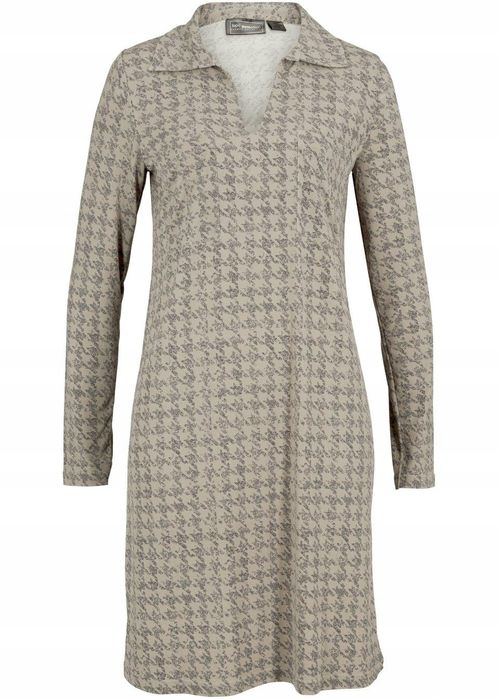 B.P.C sukienka beżowa w pepitkę r.40/42