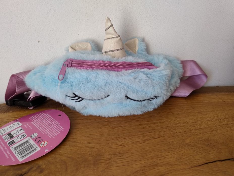 Nerka jednorożec Fanny Pack niebieska