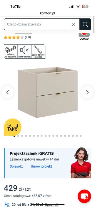 Szafka  pod umywalkę łazienka