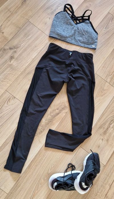 Damskie Legginsy Sportowe  DRI-FIT Mesh r. S Czarne