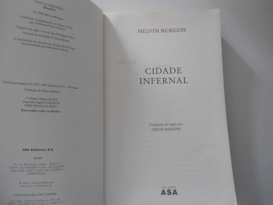 Cidade infernal por Melvin Burgess