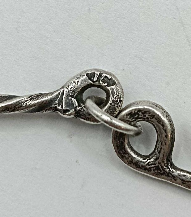 Srebrny naszyjnik z bursztynem vintage 57,54 g