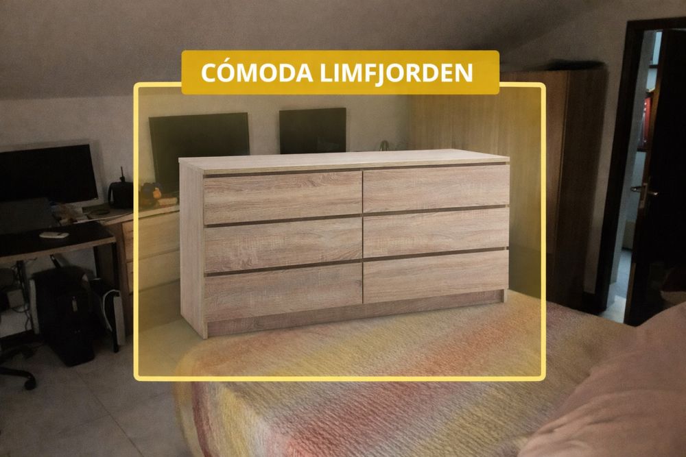 Cómoda JYSK LIMFJORDEN 3+3 Gavetas – Carvalho Claro