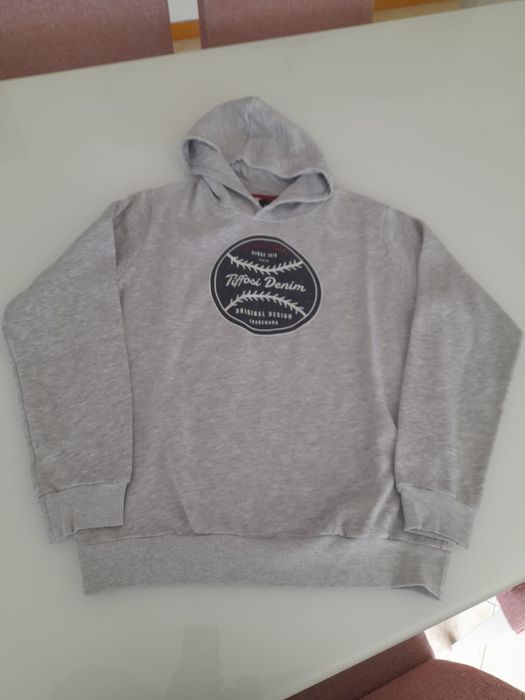 Sweatshirt cardada cinzenta rapaz 13/14 Tiffosi