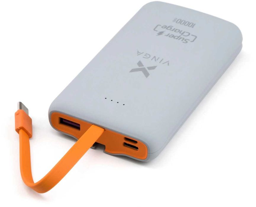 Повербанк Vinga 10000 mAh Dark grey (VPB1SQSCDG)