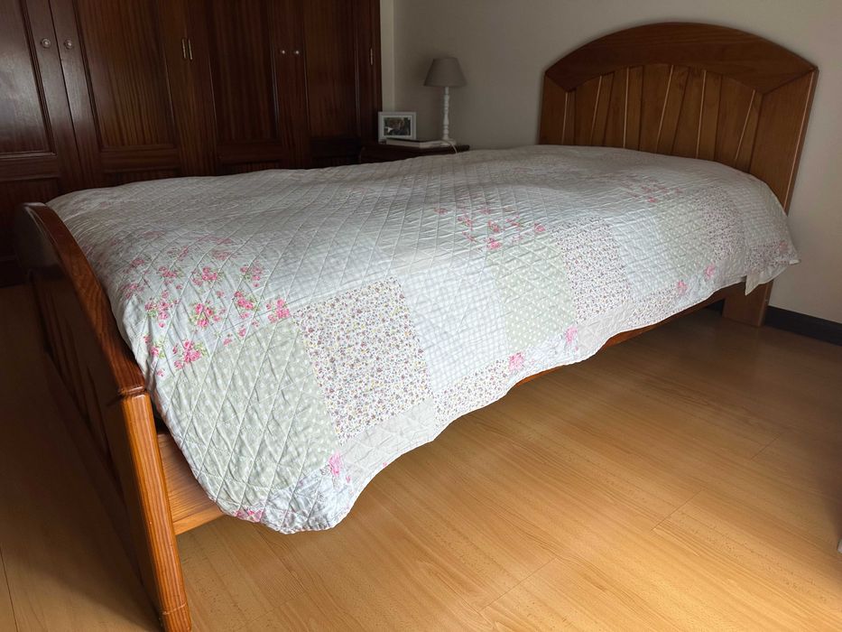 estrutura cama de solteiro de madeira, 195cm x 95 cm