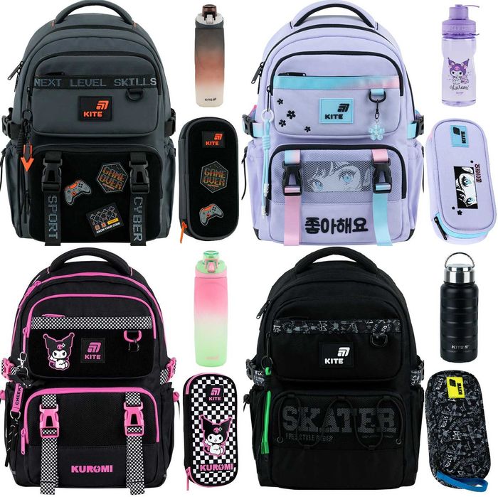 Шкільний рюкзак Kite Education 1022M Monster Hello Kitty Sakura Batman