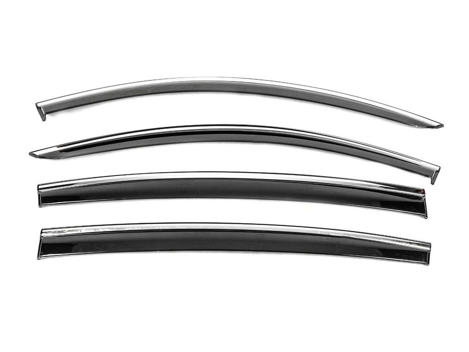 Dacia Sandero 2013-2020 рр. Вітровики з хромом Niken Luxury (4 шт)