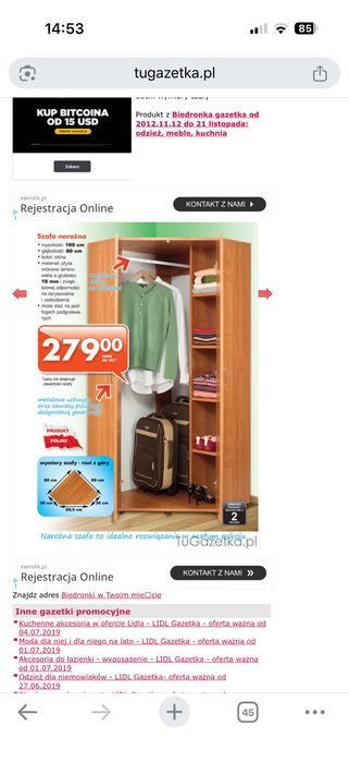 Szafa narożna jak nowa