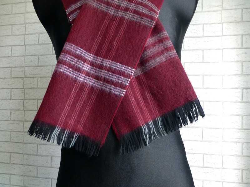 Tie Rack Francois Duchamp elegancki męski szalik w kratkę