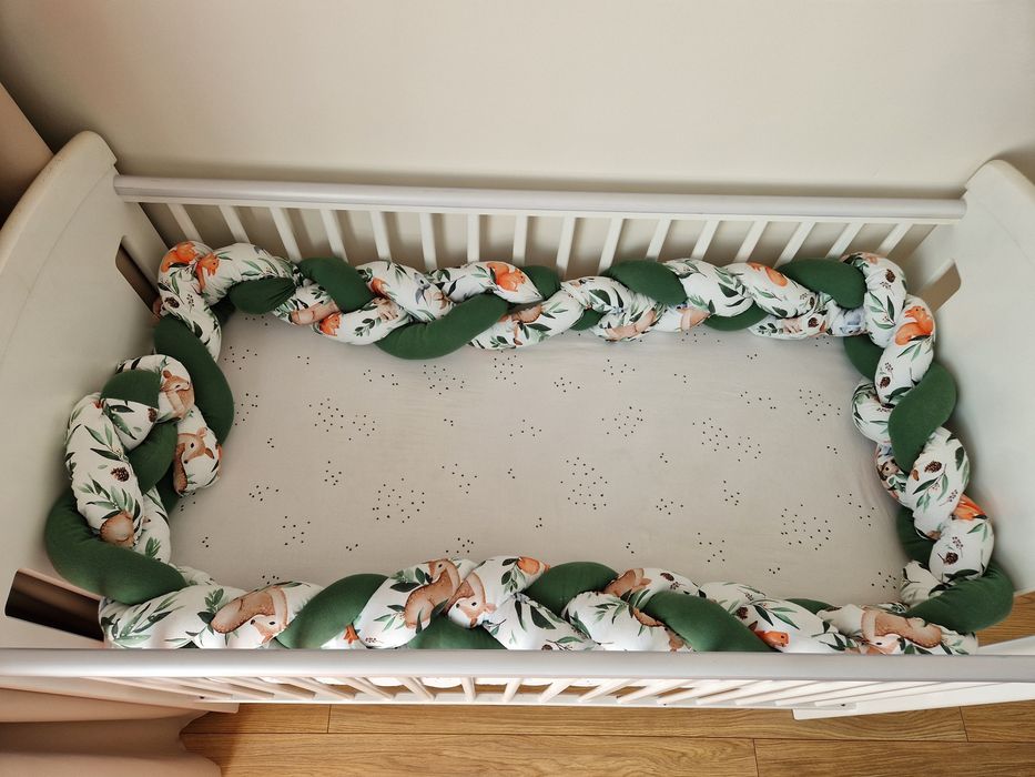 Warkocz ochraniacz do łóżeczka 3,5 m Handmade – leśne zwierzątka