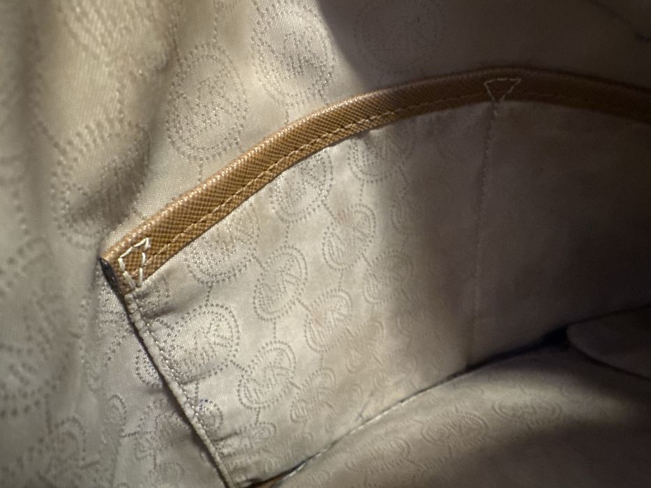 Brązowa torebka shopper Michael Kors camel shopper bag