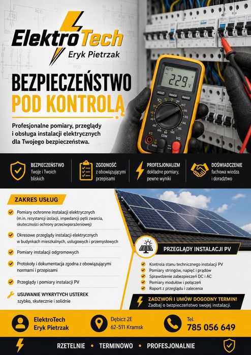 Elektryk instalacje elektryczne kompleksowe usługi pomiary