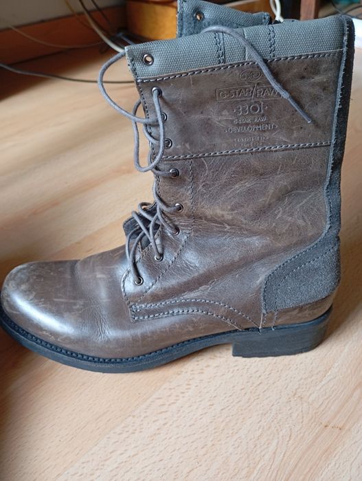 Botas pele castanhas G-star