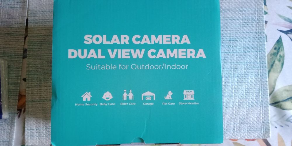 Câmera de Videovigilância Solar de dupla lente