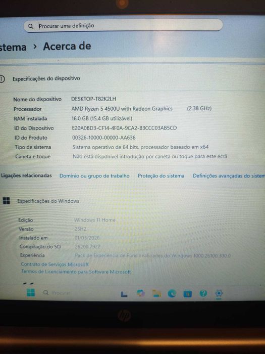 Portátil HP 15s-eq1018np