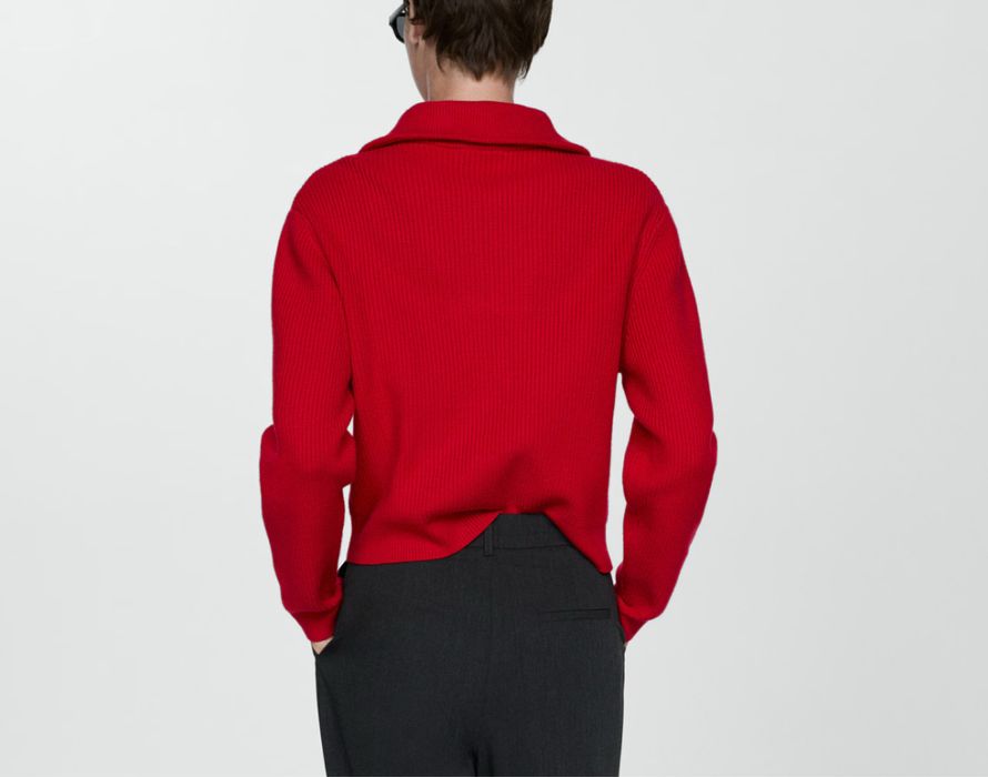 Джемпер Mango / светр / гольф / червоний