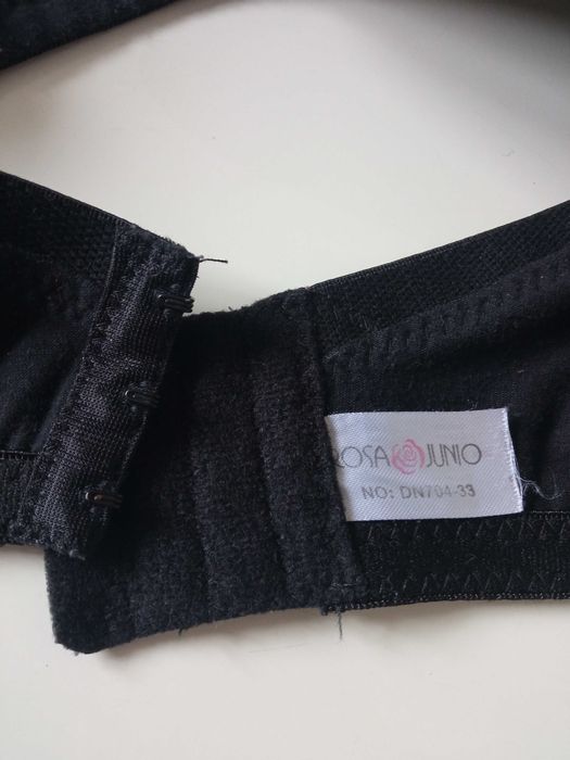 Rosa Junio czarny stanik biustonosz bawełna r 100E
