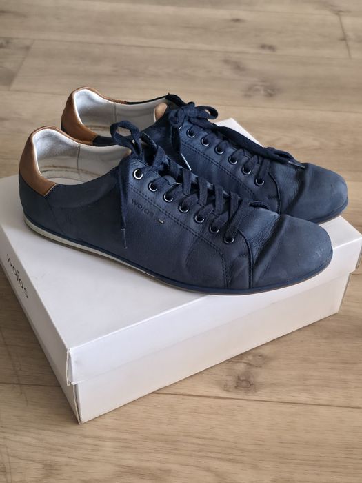 Skórzane sneakersy Wojas | Granatowe | Rozmiar 44
